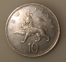 1973 Great Britain 10 New Pence Coin