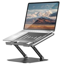 Adjustable Laptop Stand, Aluminum Portable Riser for Desk Foldable, Ergonomic