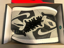 Jordan Air Jordan 1 High Top Leather Colorblock Lace-Up Sneakers Black Gray