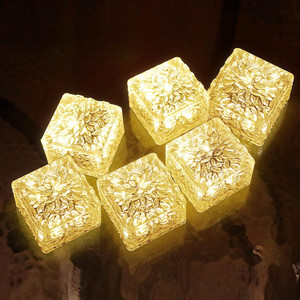 6 Pack Solar Brick Lights Landscape Path Light Garden Decoration Yard Paver Road