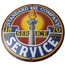 Vintage Standard Oil Company Sign - Porcelain Gas Motor Oil Pump Plate Sign