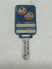 VINTAGE AC Oil & FILTER Change DIPSTICK Metal Reminder Tag Plug
