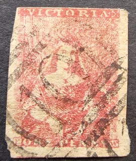 Australia Victoria 1850 1d 'Half Length' Used