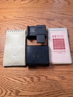 Hewlett Packard Card Reader 82104A for 41CX Calculators & 27 Program Cards Lot
