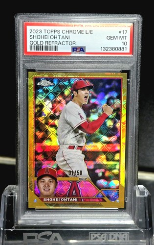 2023 Topps Chrome Logofractor - Shohei Ohtani 🔥GOLD 01/50 PSA 10🔥 ONLY 1 🌎
