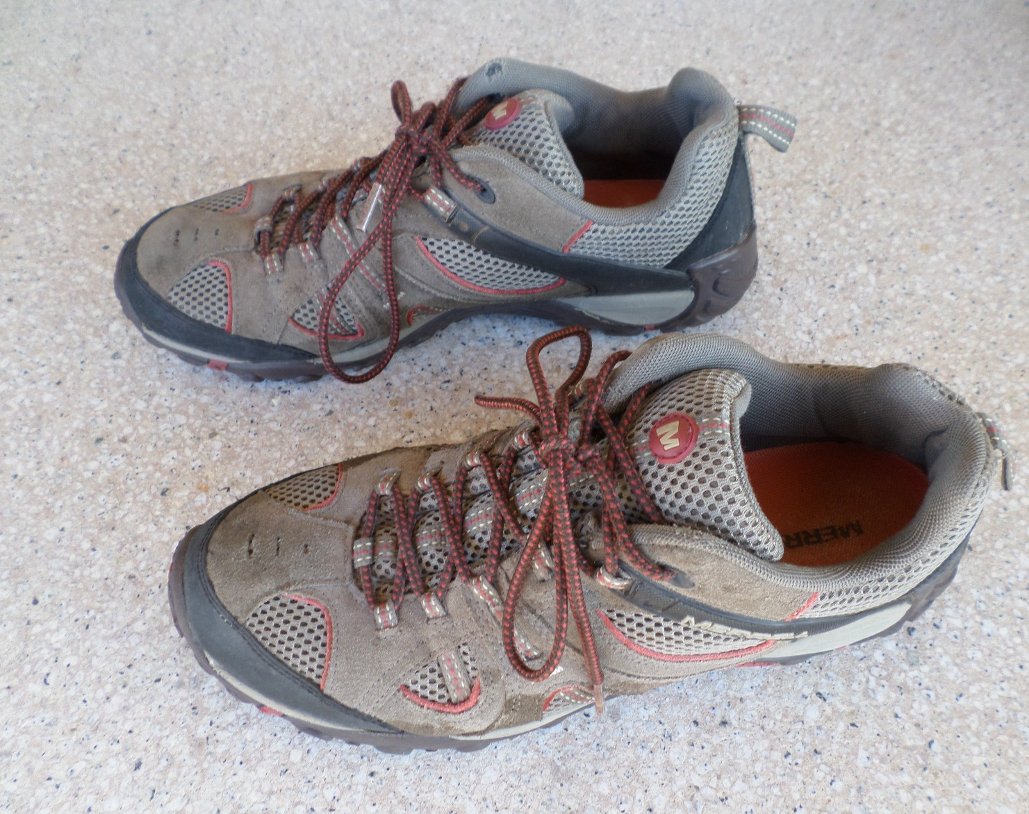 Merrell Yokota Trail Ventilatore Cavo Elastico Scarpe da Escursionismo Ocra Rosso. Uomo 12