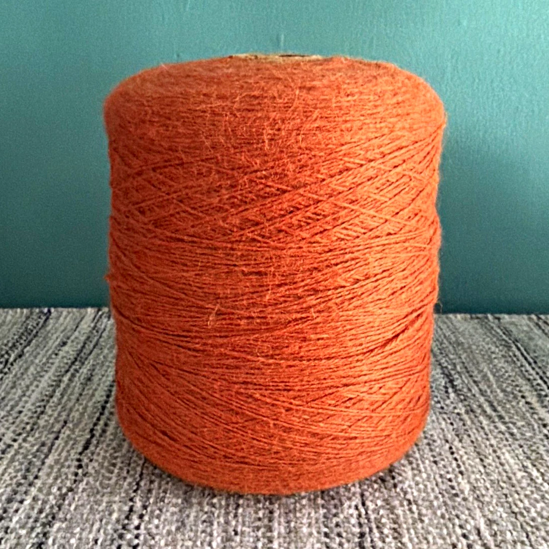 Inca Tops large rust orange yarn spool Alpaca (?) see photos image 1