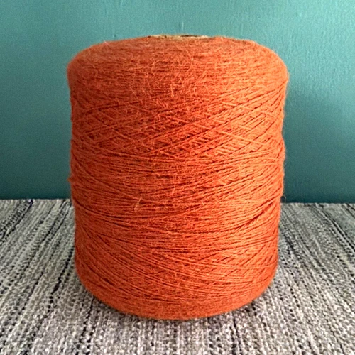 Inca Tops large rust orange yarn spool Alpaca (?) see photos video thumbnail