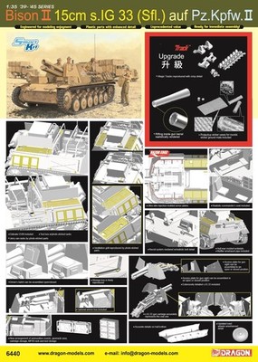 DRAGON 1/35 6440 Bison II 15cm s.IG 33 (Sfl.) auf Pz.Kpfw.II Precision Ver. Kit
