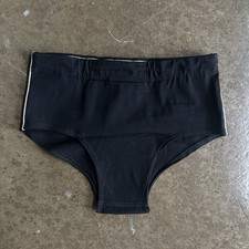 Bikini uomo Sundek vintage anni 70 vita alta slip nuoto coulisse nero TG M/32