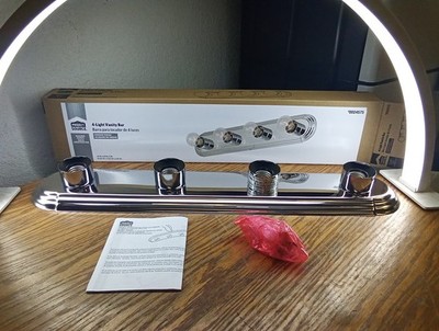 Project Source 4 Light 24 Inch Chrome Vanity Bar 0024575