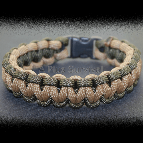 Olive Drab & Coyote Brown - Bracciale Corda Sopravvivenza Paracord - Made in USA - Foto 1 di 2