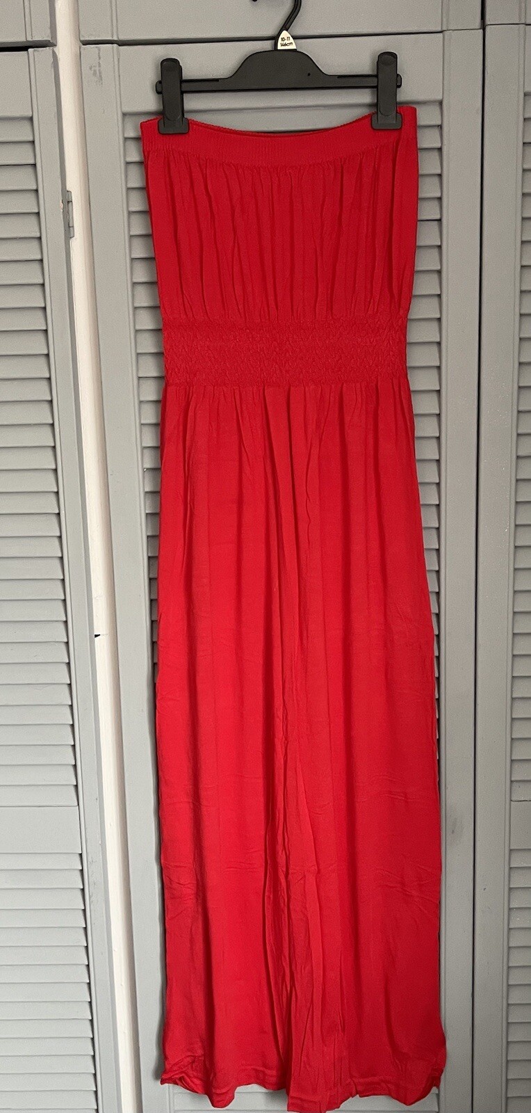 LADIES OCEAN CLUB RED BANDEAU MAXI DRESS-SIZE 12/14 BNWOT