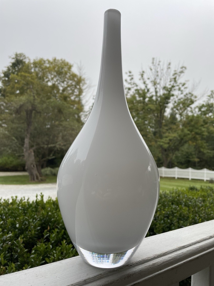 Johanna Jelinek　花瓶 Retired Ikea White Glass Vase Johanna Jelinek 12” | eBay