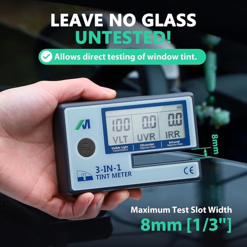 Digital Car Window Tint Meter - Side Window Tint, Sun Control Film, VL/UV/IR Tra - Picture 4 of 7