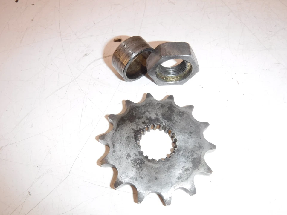 Suzuki rm125 1978 piñón delantero espaciador y tuerca Foto 4 de 4