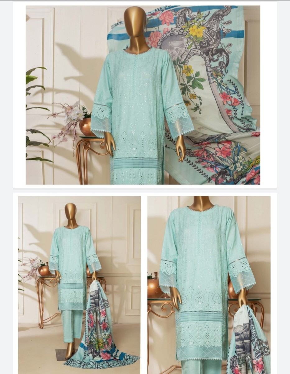 sachin and babi light blue dress Stylish Winter Dress Design For Girl ZIBA Khaddar 3PC – MEHRYAM main image 0