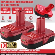 2pack For CRAFTSMAN 19.2 VOLT C3 LITHIUM DIEHARD BATTERY PACK 315.PP2011 3.0Ah