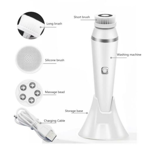 4-in1Gesichtsreinigungsbürste elektrischer Gesichtsreiniger Ultraschall Skin Spa - Bild 2 von 10