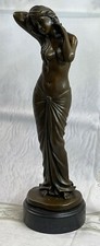 Vintage Style Pour Bronze Metall Hautfarben Weiblich Torso Figur Skulptur Statue