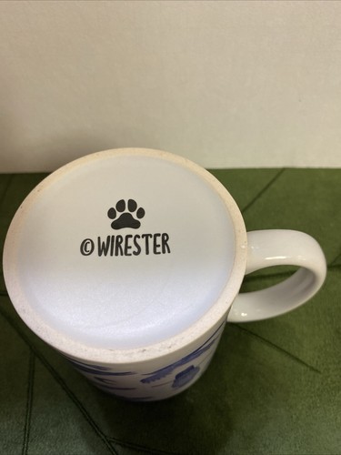 Tazza da caffè in ceramica decorata con ganasce blu - Foto 3 di 4