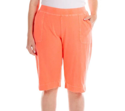 Fresh Produce 3x sunset orange $64 Key Largo jersey pedal pusher shorts nwt new