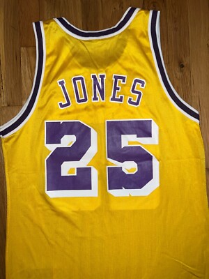 EDDIE JONES Los Angeles Lakers Vintage Champion Jersey 44 NBA