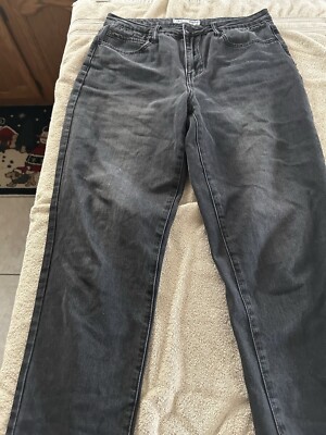 YMI Dream Jeans Women 32  Black Hybrid High Rise 90s Mom Dad Straight Leg