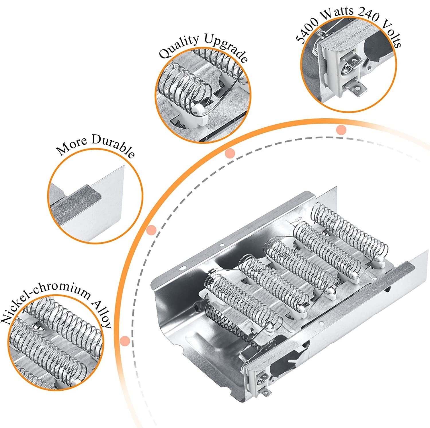 NED4600YQ1 Amana Dryer Heating Element Kit w/ Thermostat Part W10724237