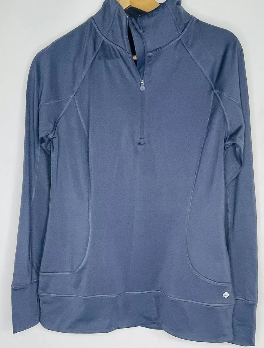 Apana Activewear 1 4 Zip Workout Top Womens Medium Long Sleeve Pullover Running
