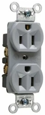 LEGRAND Commercial Grade 15-Amp Duplex Receptacle Outlet - Gray - CRB5262GRYCC12