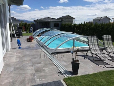 Gfk Schwimmbecken mit Überdachung, 700x320x150 Pool Poolhalle Paket - Bild 1 von 4