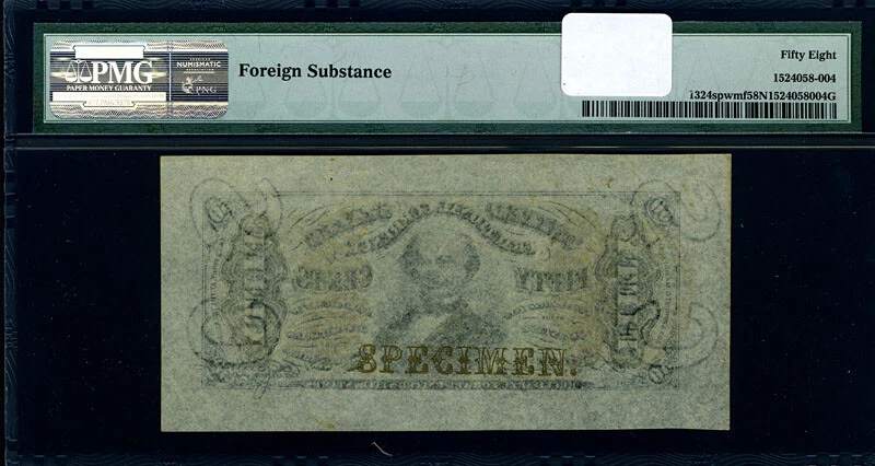 FR. 1324 sp 50 c. 3rd Issue Fractional Note Wide Margin Face Choice PMG AU58 NET - Image 3 of 3