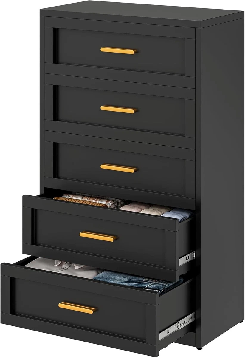 blue dress for baby girl 6 Drawers, Modern Wooden Black Tall Dressers for Bedroom and Closet main image 1