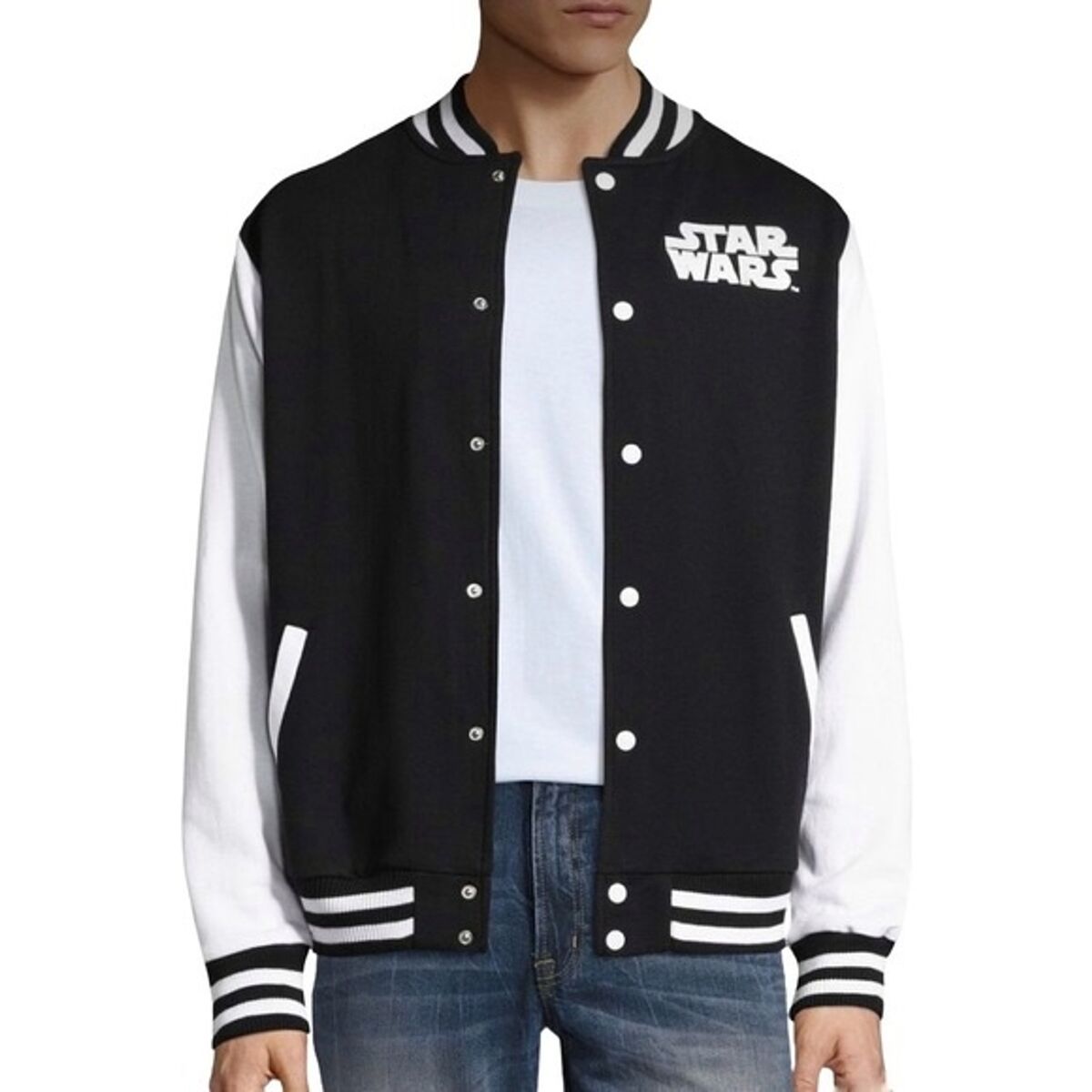 STAR WARS Varsity Jacket Mens Medium Black/Gray | eBay STAR WARS Varsity Jacket Mens Medium Black/Gray | eBay