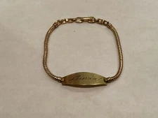 RARE VINTAGE SIGNED FORSTNER 1/2012KT GOLD FILLED ID BRACELET MUST SEE NR