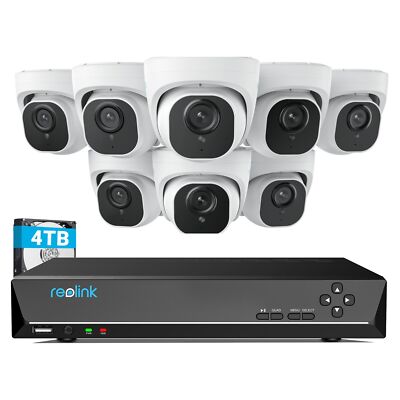 Reolink RLK16-800D8 4K Überwachungskamera Set 16CH 4TB HDD NVR + 8X Kameras