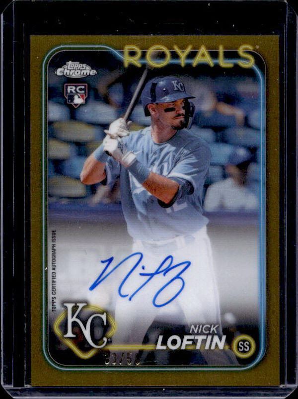 2024 Topps Chrome Nick Loftin #RA-NL Rookie Autograph Gold Refractor /50