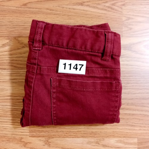 Quad Seven Pants Girls 8 Burgundy Cotton Stretch - Picture 11 of 11
