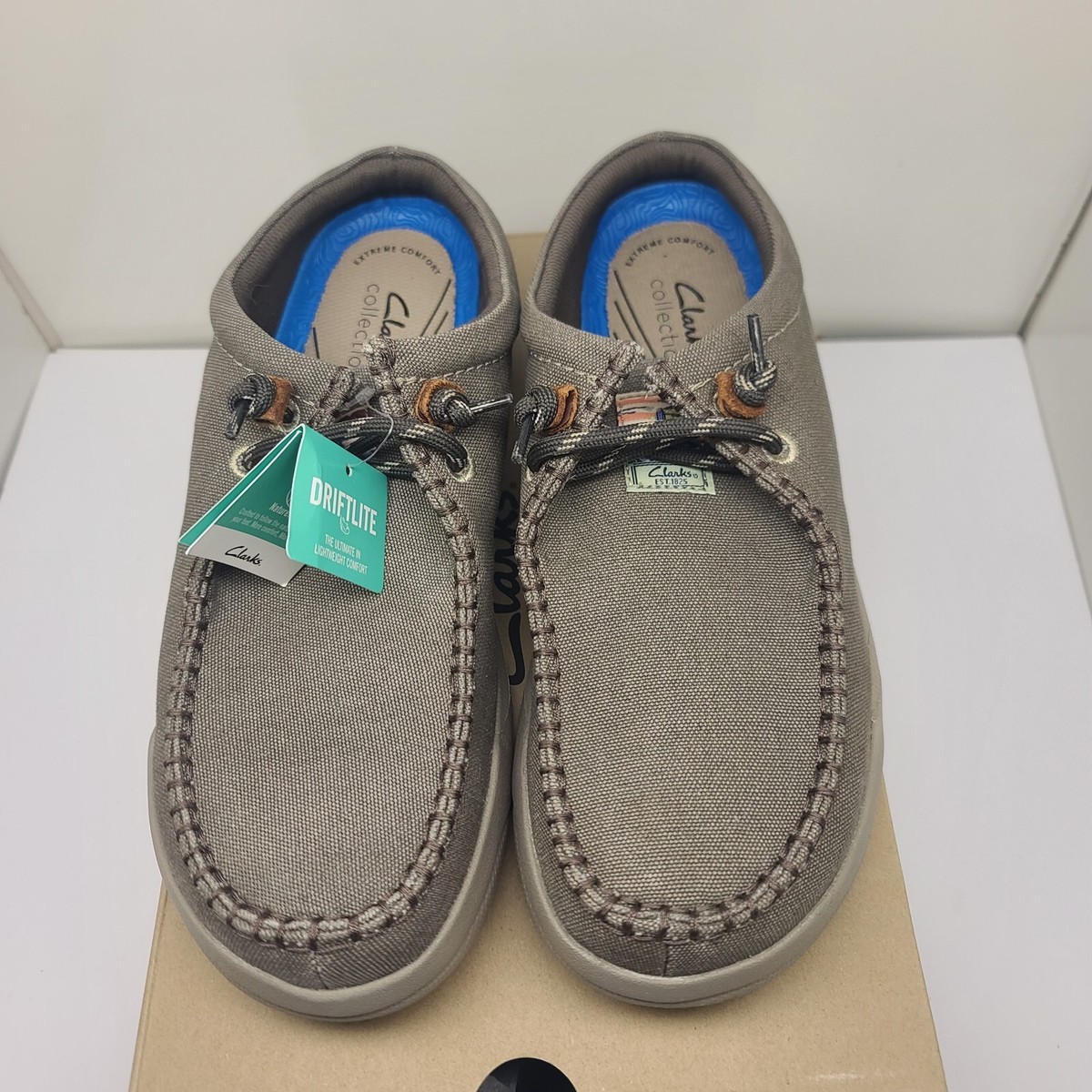 Clarks Collection Mens Driftlite Surf Shoes Taupe Slip-On