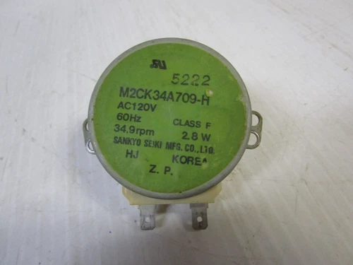 GE Microwave Stirrer Motor  (120VAC, 60HZ, 34.9RPM)  WB26X154  M2CK34A709-H ASMN