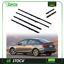 4pcs Weatherstrip Window Moulding Trim Seal Belt For Honda Civic Sedan 2012-2015 4pcs Weatherstrip Window Moulding Trim Seal Belt For Honda Civic Sedan 2012-2015