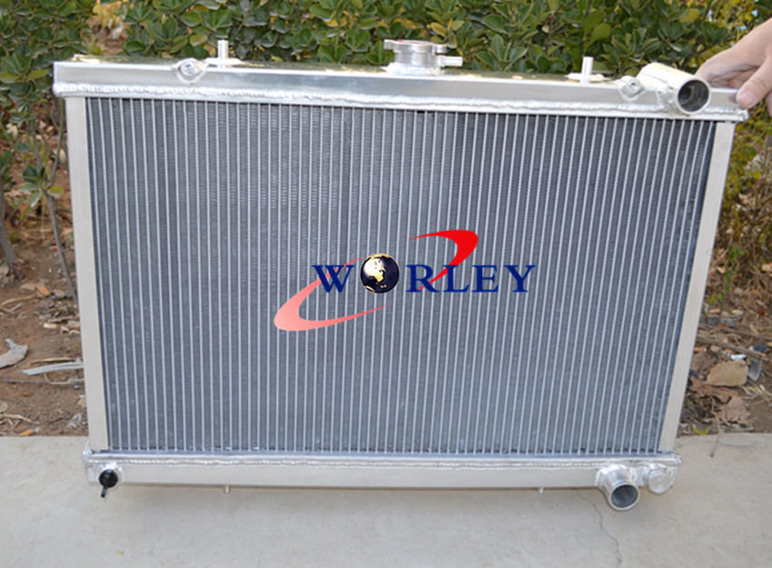 52MM 3ROW FOR NISSAN SKYLINE S13 CA18 R32 RB20 Aluminum Radiator