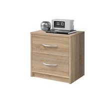 Comodino a 2 cassetti PEPE in laminato, in diversi colori. LAP 38,5x39x28,2 cm