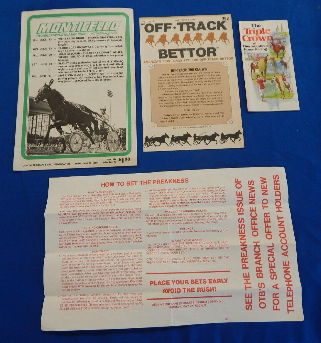 Lot of Vintage Horse Racing Programs / Booklets ~ See Photos!! | eBay