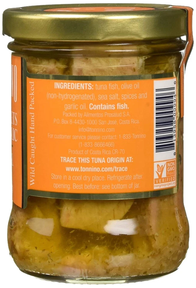 Filete de atún Tonnino aceite de oliva ajo sin moda, 6,7 onzas Foto 2 de 2