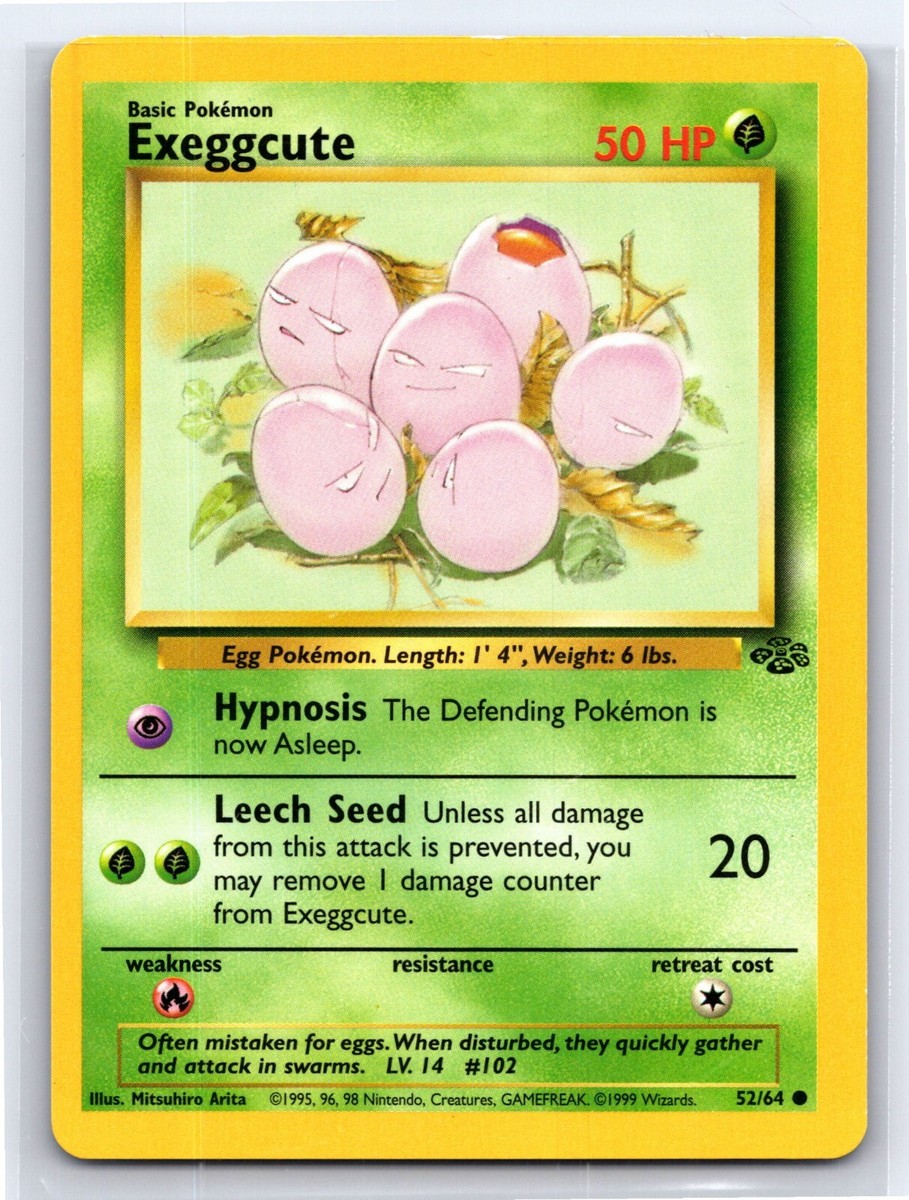 1999 Pokemon TCG - Jungle - Unlimited Exeggcute - 52/64 - LP | eBay
