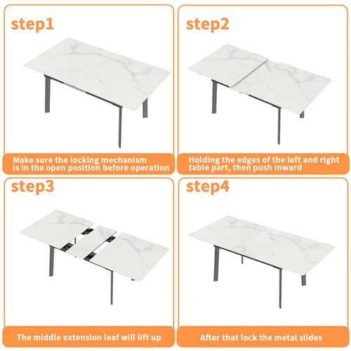High-end Marble Kitchen Dining Table Extendable Restaurant Table Lifting Table - Picture 20 of 102