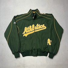 Vintage Majestic Oakland Athletics A's Dugout Jacket Size L Authentic Collection