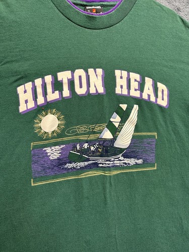 Vintage Hilton Head Shirt Signal Sports Size XL Double Layered Sailing Yacht Tee - Picture 2 of 8